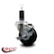 Service Caster 3.5'' Soft Rubber Swivel 1-1/4'' Expanding Stem Caster with Brake SCC-EX20S3514-SRS-TLB-114 - alternate 2